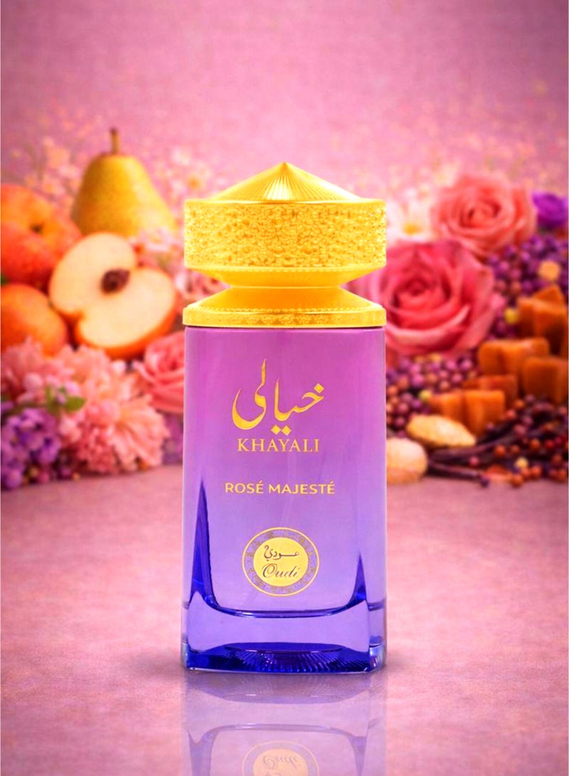 OUDI Luxury Unisex Perfume Khayali Rose Mejeste Eau De Parfum 100 ml | Long Lasting Perfume with Honey, Sweet Floral Rose & Amber Accords | Luxury Unisex Perfume for Men & Women - Image 2